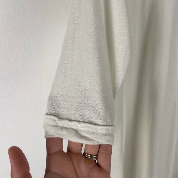 Free People Beach White Oversized T-Shirt Dress Cover Up Cotton Women's Small - Picture 5 of 11